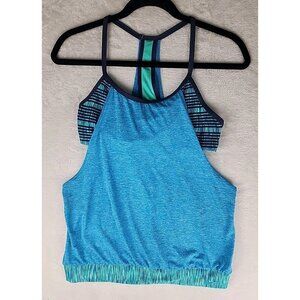Nike Women's Sz Medium Tankini Racerback Tank Top Built-in Sports Bra Athleisure